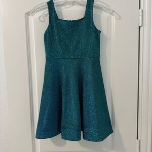 Rare Editions Glittery Teal Dress
